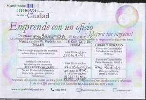 Emprende con un oficio, delegación Miguel Hidalgo