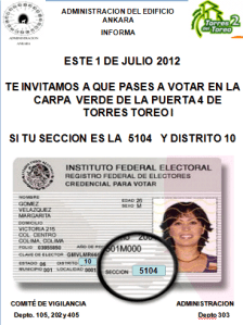 INVITACION A VOTAR 1 DE JULIO 2012