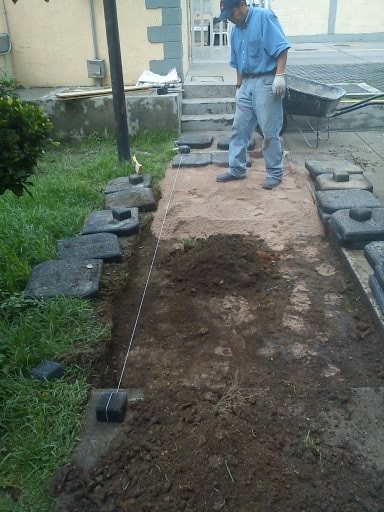 Colocación de adocreto.