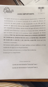 Aviso sobre cortes de agua